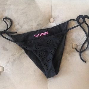 Tori Praver Black Bikini Bottoms